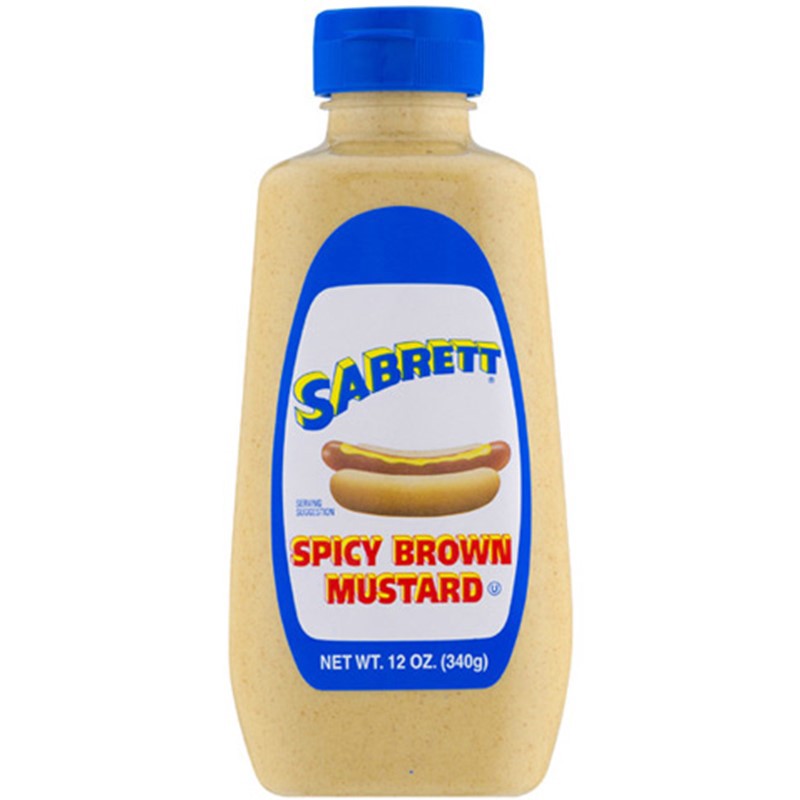 slide 1 of 1, Sabrett Spicy Brown Mustard, 12 oz