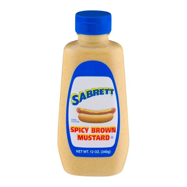 slide 1 of 1, Sabrett Spicy Brown Mustard, 12 oz