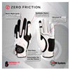 slide 2 of 13, Zero Friction Men's Compression-Fit Left Hand Synthetic Golf Glove, White, Universal Fit One Size, One Size