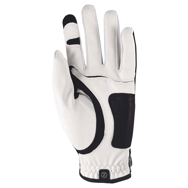 slide 8 of 13, Zero Friction Men's Compression-Fit Left Hand Synthetic Golf Glove, White, Universal Fit One Size, One Size