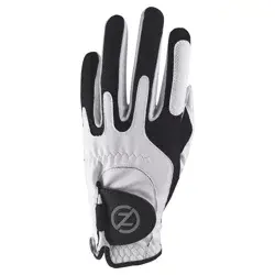 Zero Friction Men's Compression-Fit Left Hand Synthetic Golf Glove, White, Universal Fit One Size