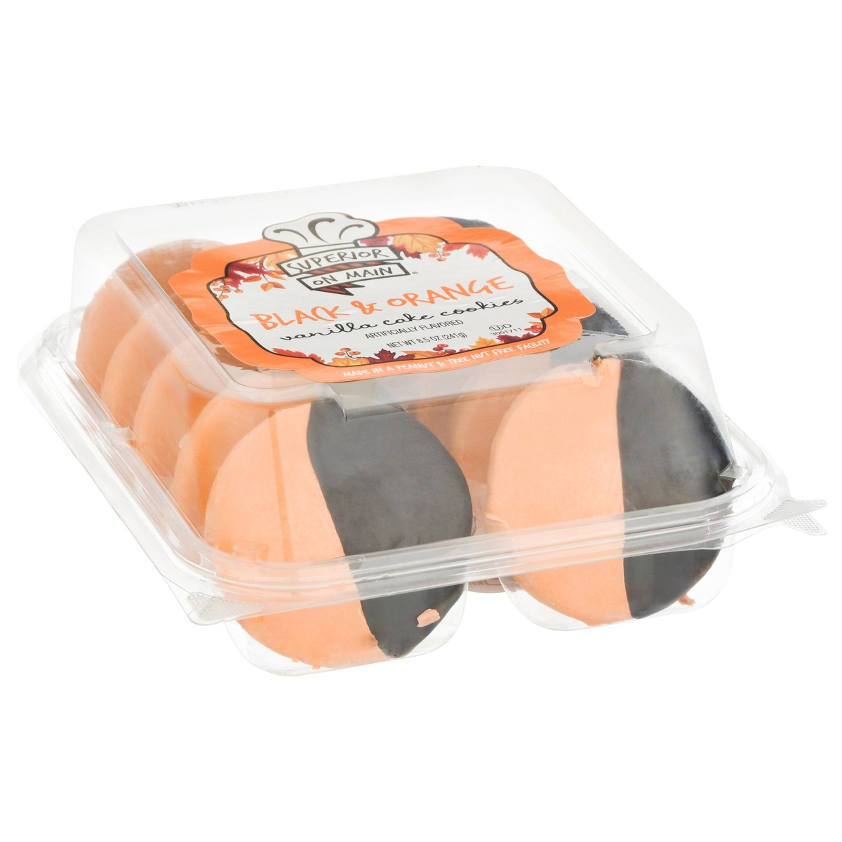 slide 6 of 9, Superior on Main Superior Black/Orange Cake Cookies, 8.5 oz
