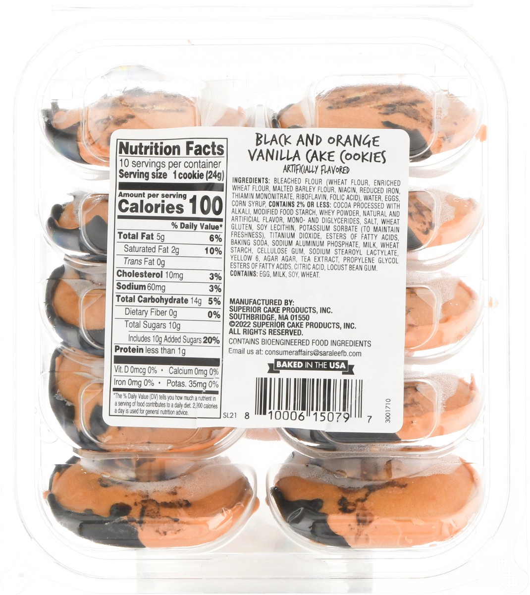 slide 5 of 9, Superior on Main Superior Black/Orange Cake Cookies, 8.5 oz