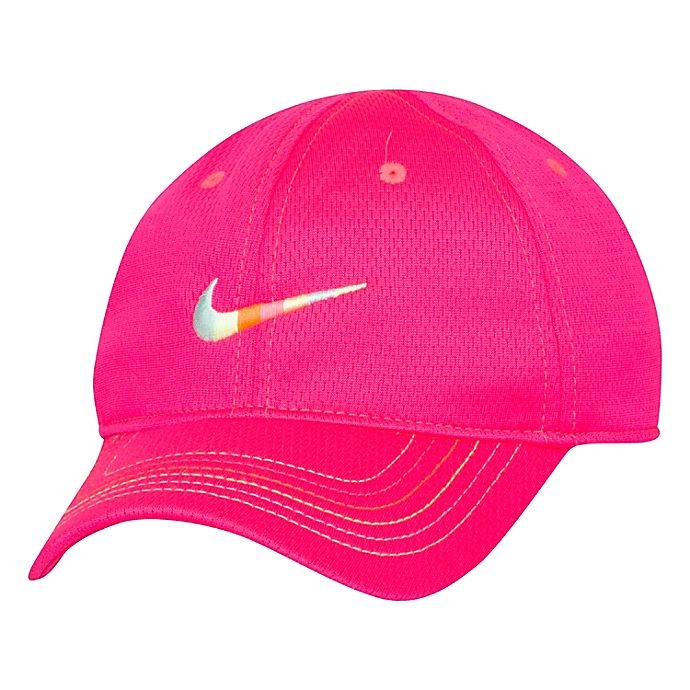 slide 1 of 2, Nike Pink Rainbow Swoosh Hat, 1 ct