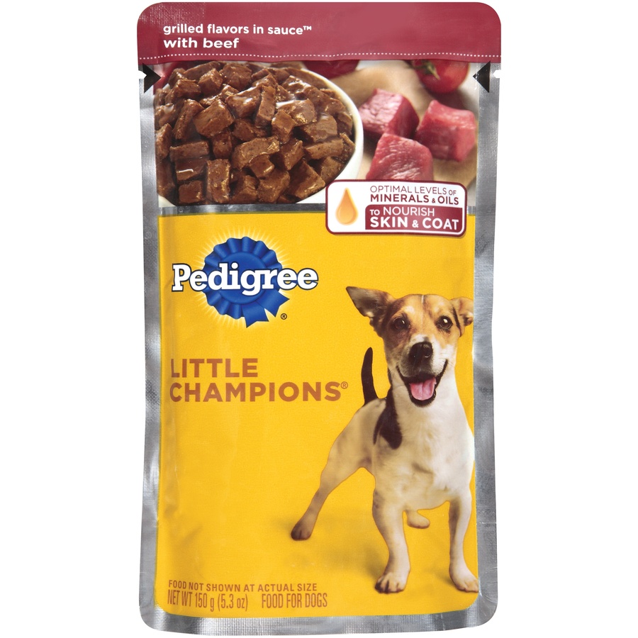 slide 1 of 3, Pedigree Lit Champ Beefcut, 5.3 oz