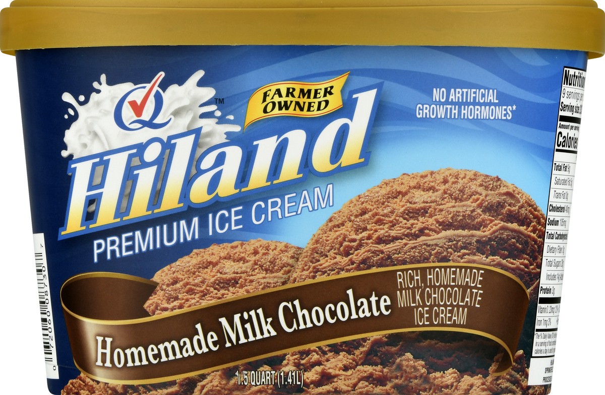 slide 12 of 13, Hiland Dairy Premium Homemade Milk Chocolate Ice Cream 1.5 qt, 1.5 qt