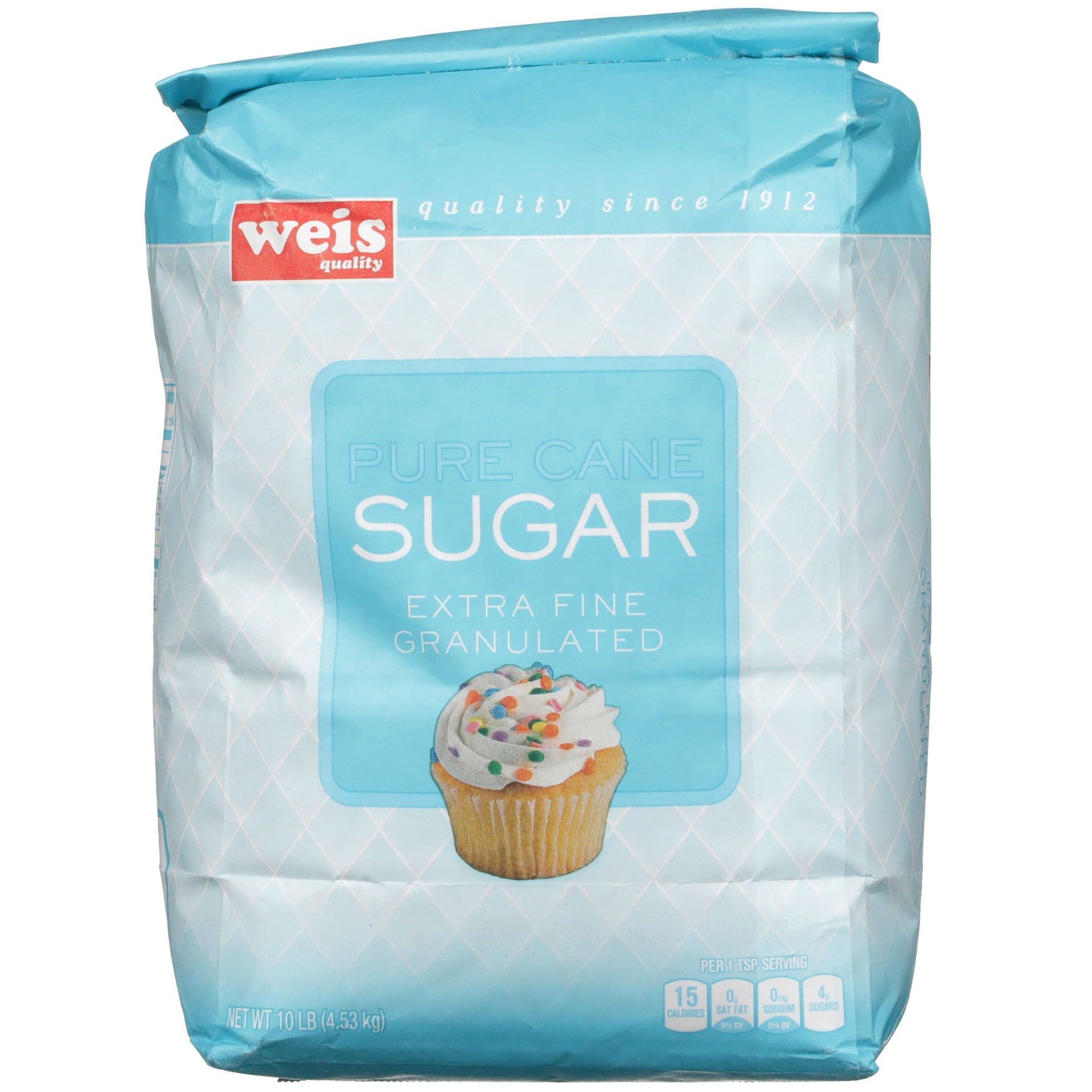 slide 6 of 6, Weis Quality Extra Fine Granulated Sugar, 10 lb