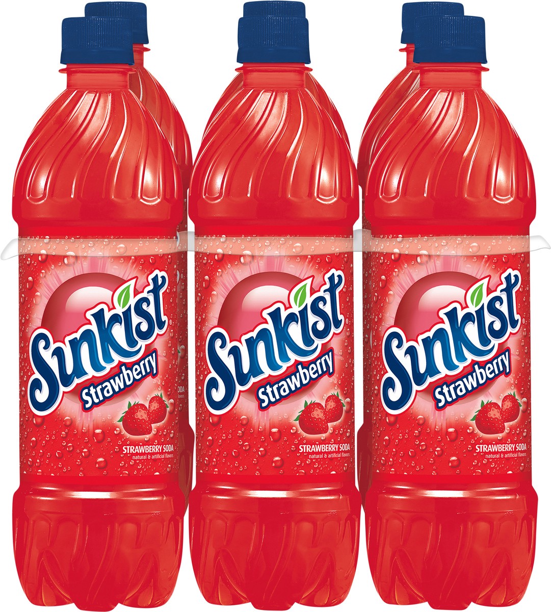 slide 6 of 8, Sunkist Strawberry Soda, .5 L Bottles, 6 pack, 6 ct