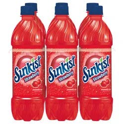 Sunkist Strawberry Soda, .5 L Bottles, 6 pack