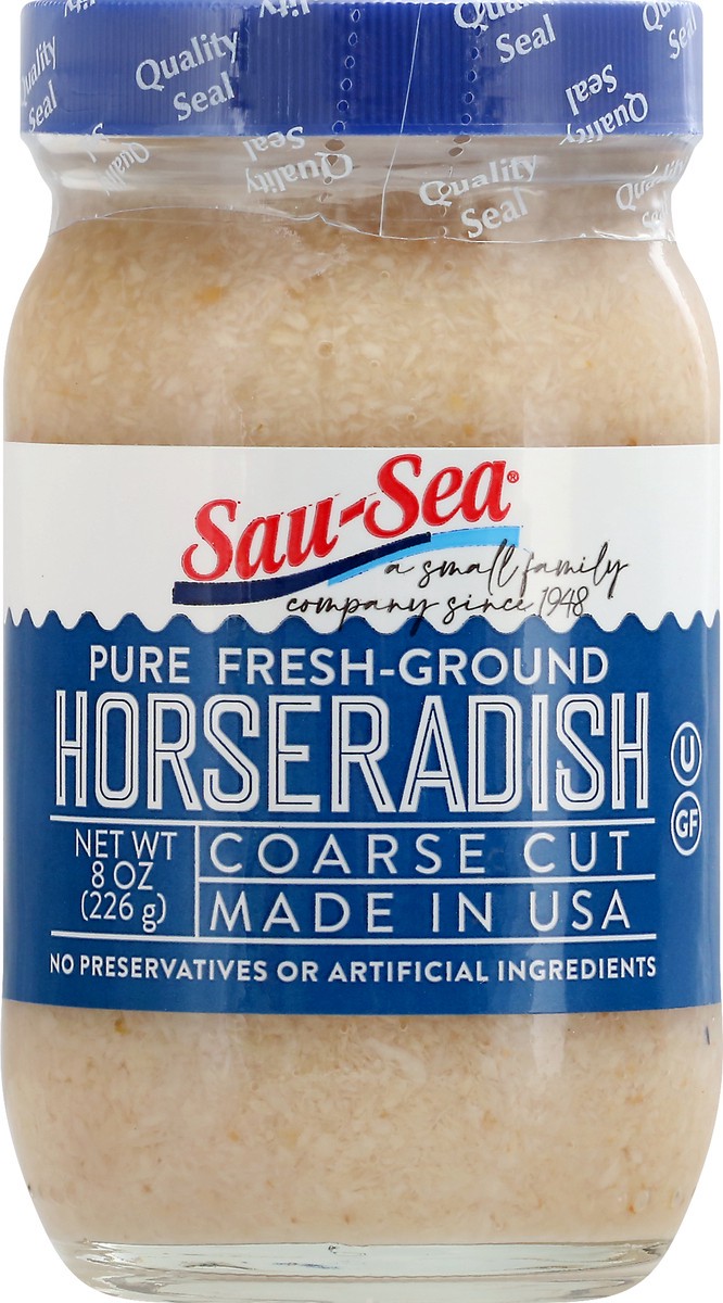 slide 3 of 9, Sau-Sea Fresh-Ground Pure Horseradish 8 oz, 8 oz