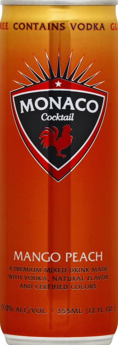 slide 1 of 5, Monaco Mango Peach Cocktail, 12 fl oz