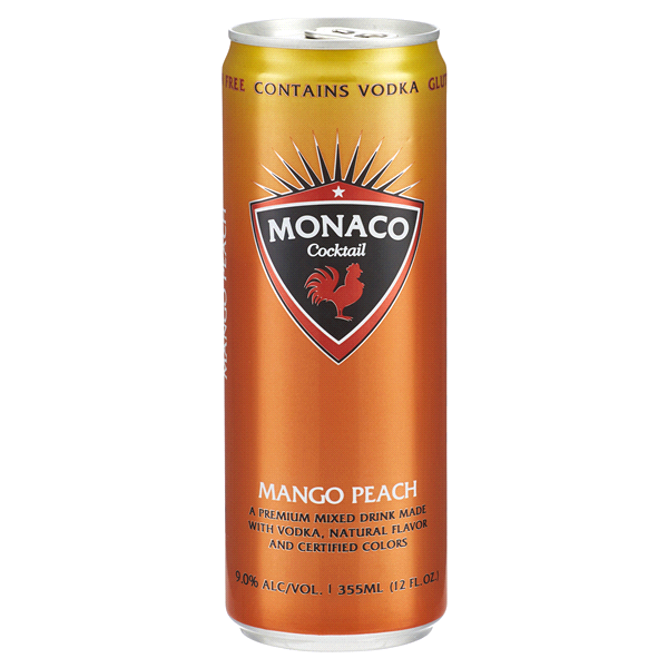 slide 1 of 1, Monaco Mango Peach Cocktail, 12 fl oz