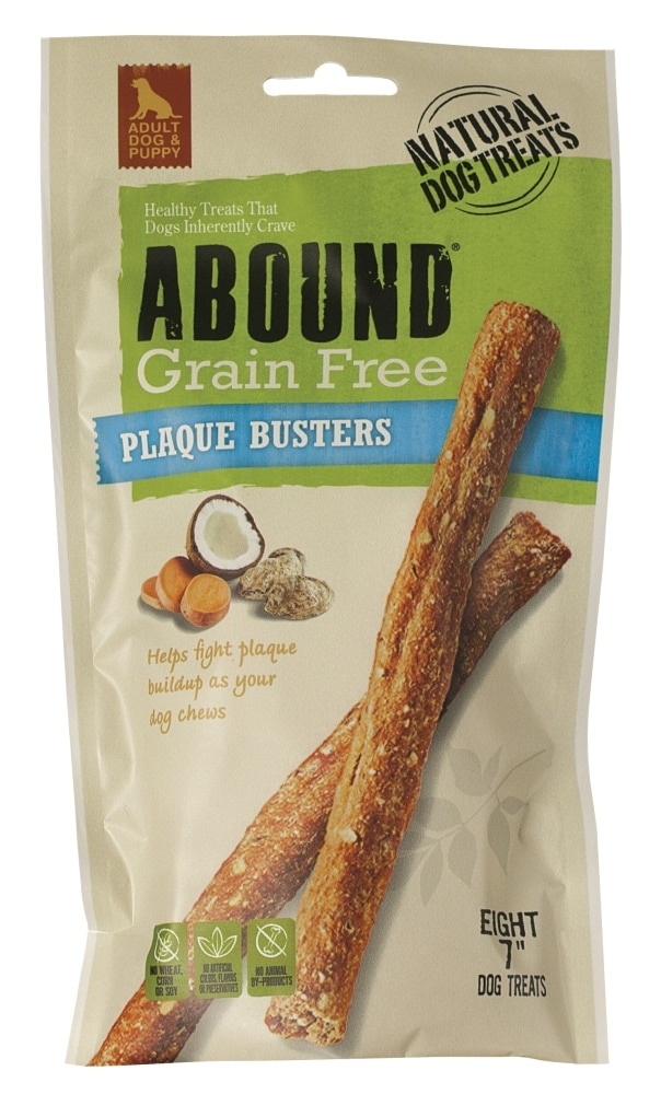 slide 1 of 1, Abound Grain Free Plaque Busters Treats, 8 ct
