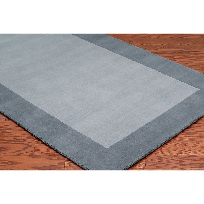 slide 2 of 2, Rizzy Home Bordered Platoon Area Rug - Light Blue/Dark Blue, 3 ft x 5 ft