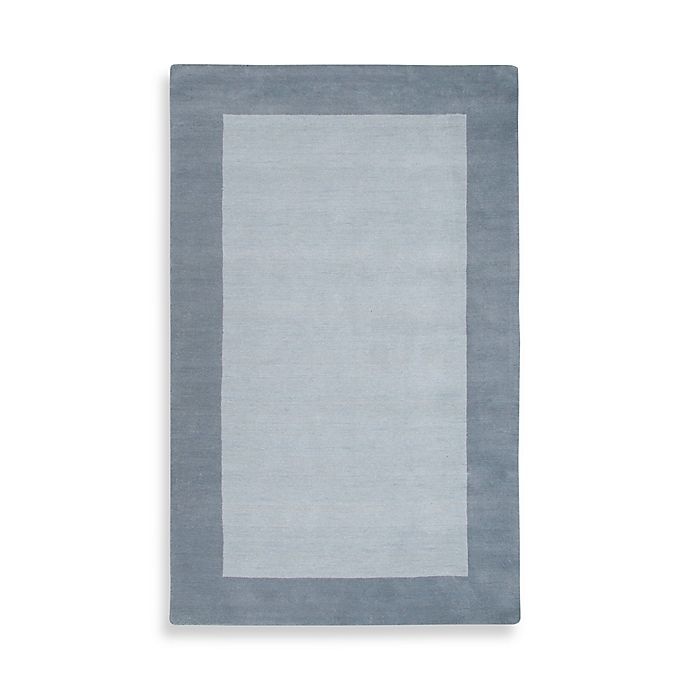 slide 1 of 2, Rizzy Home Bordered Platoon Area Rug - Light Blue/Dark Blue, 3 ft x 5 ft