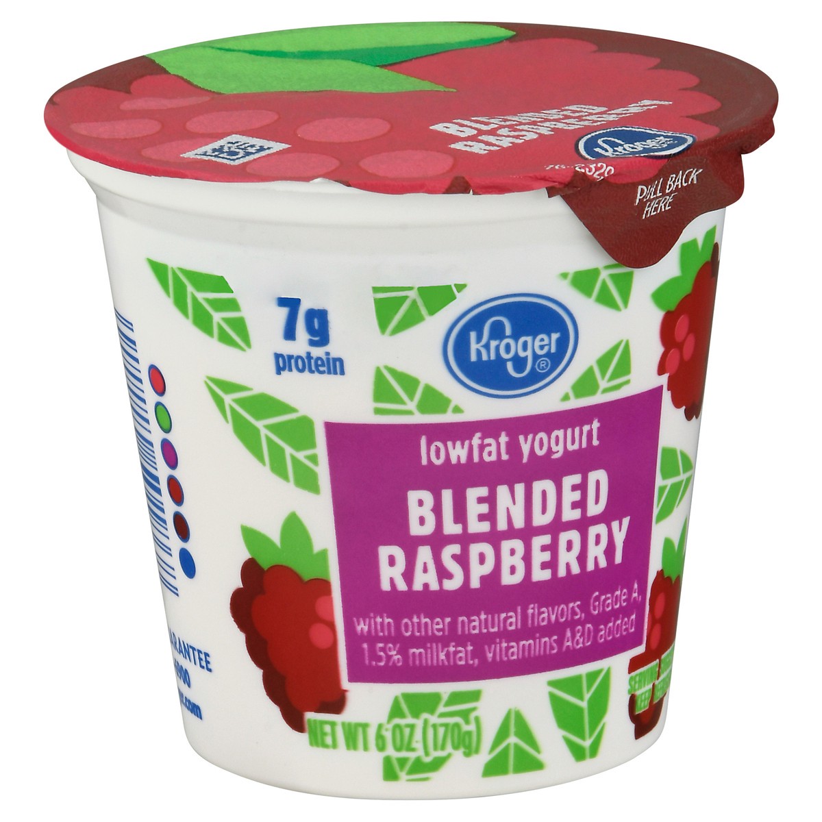 slide 11 of 11, Kroger Blended Raspberry Lowfat Yogurt, 6 oz