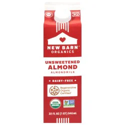 New Barn Organics Unsweetened Almond Almondmilk 32 fl oz
