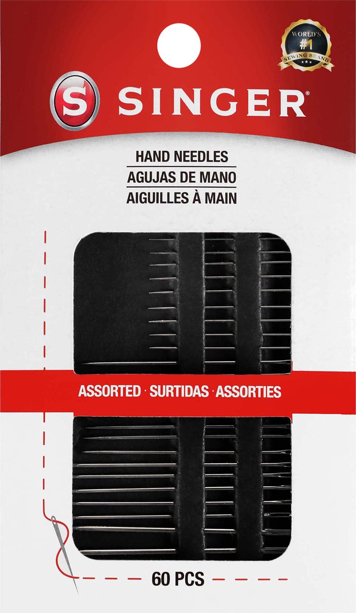 slide 5 of 5, SINGER Assorted Hand Needles - Betweens, Chenille, Darners, Embroidery, Tapestry & Sharps, 60 Count, 60 ct