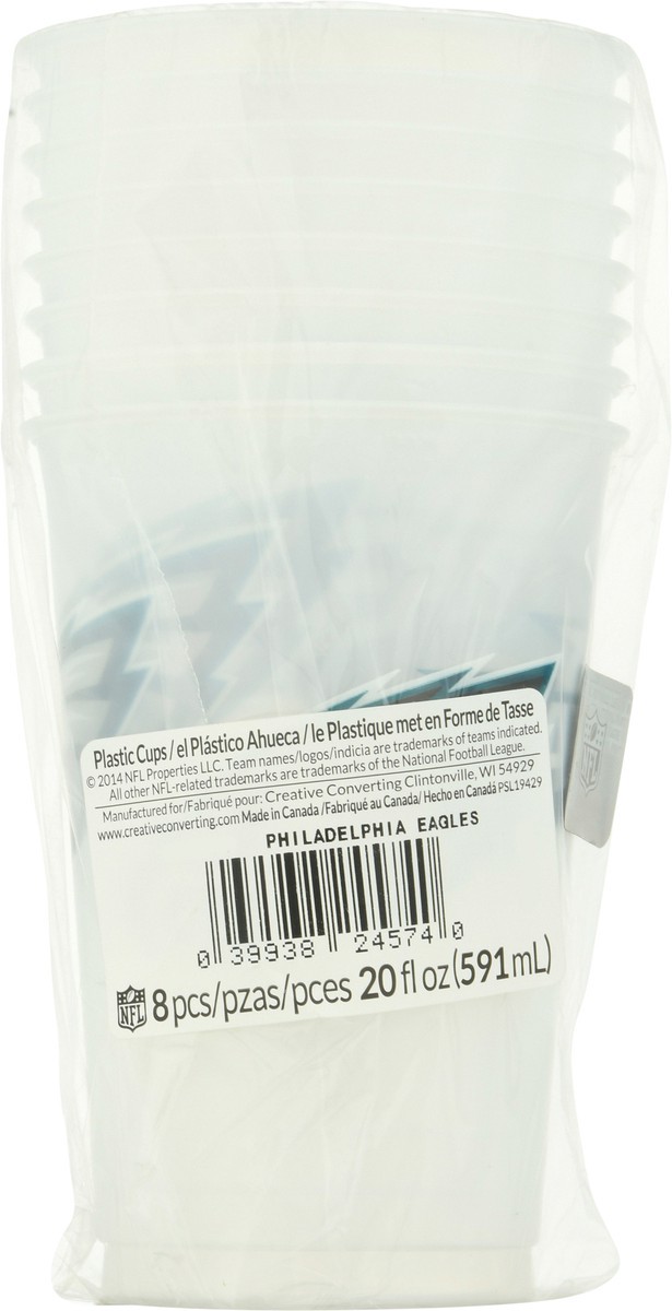 slide 4 of 12, NFL 20 Fluid Ounce Philadelphia Eagles Plastic Cups 8 ea, 8 ct