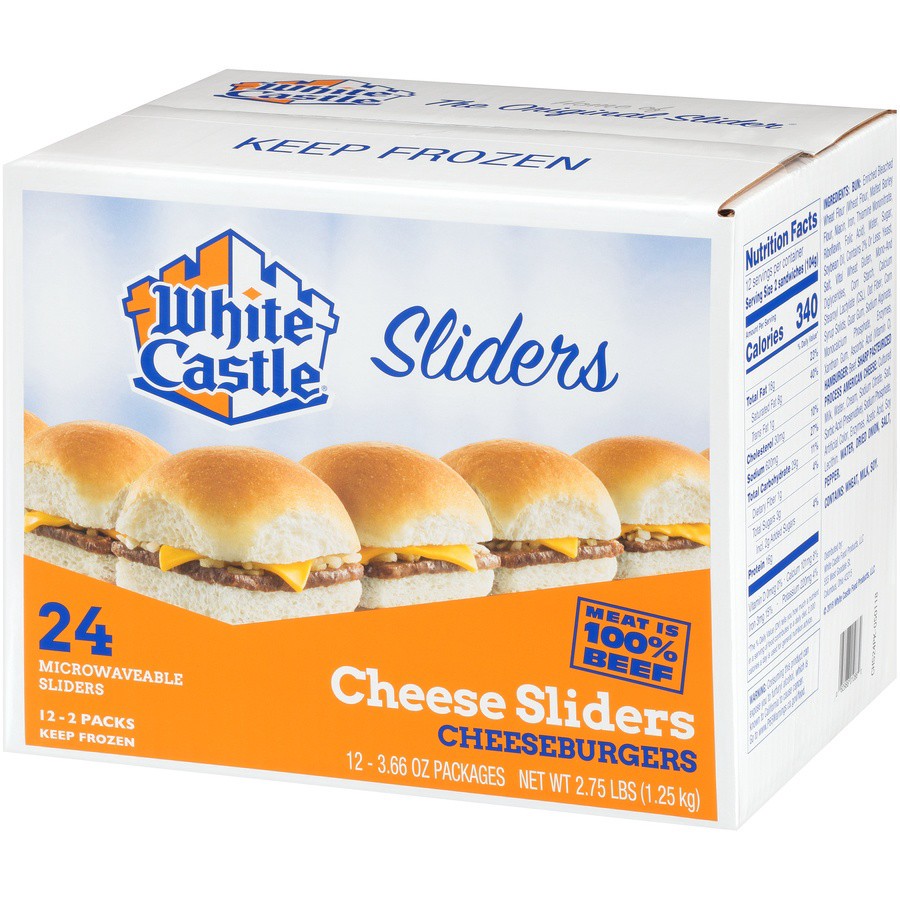 slide 2 of 8, White Castle Frozen Cheeseburgers, 24 ct; 1.83 oz