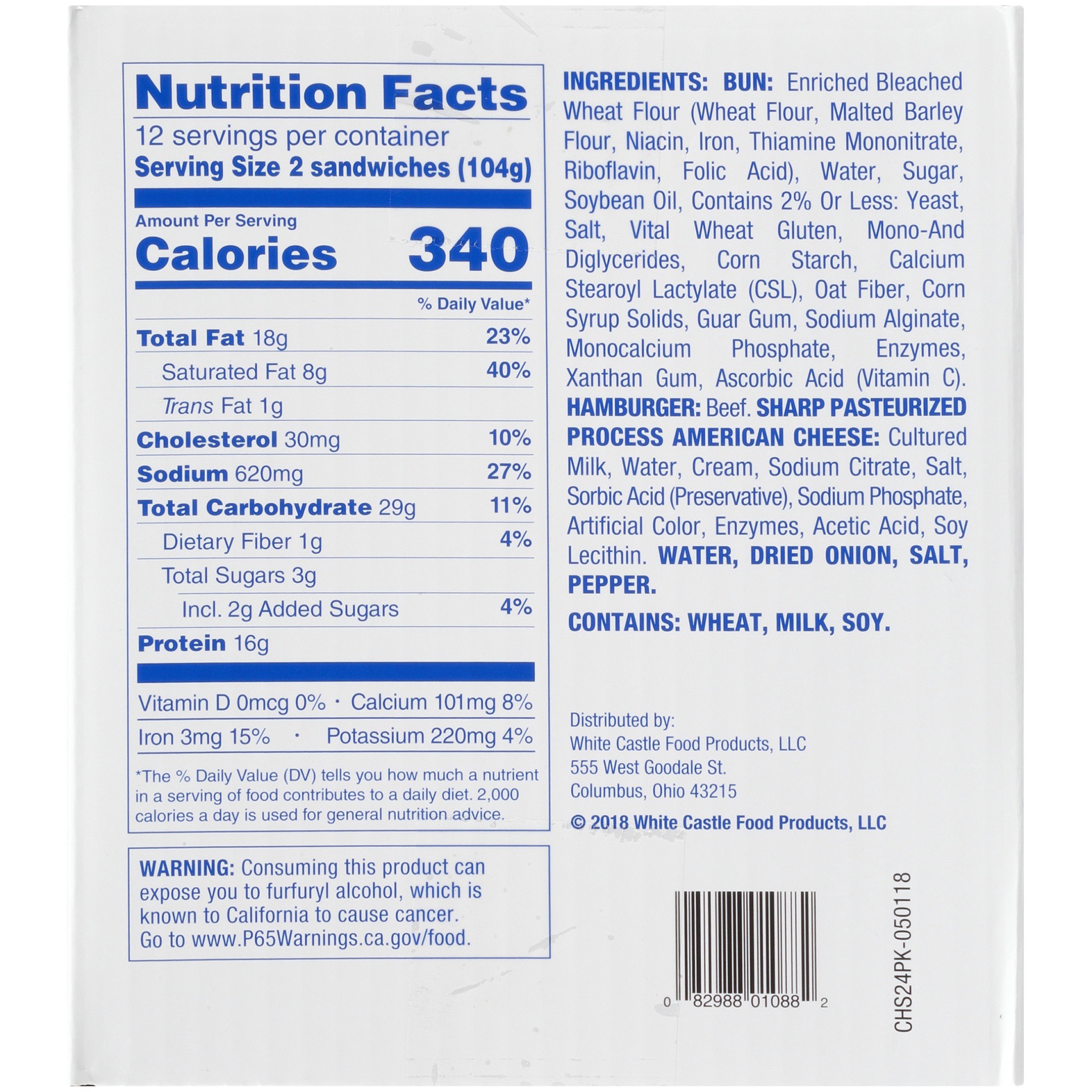 slide 5 of 8, White Castle Frozen Cheeseburgers, 24 ct; 1.83 oz