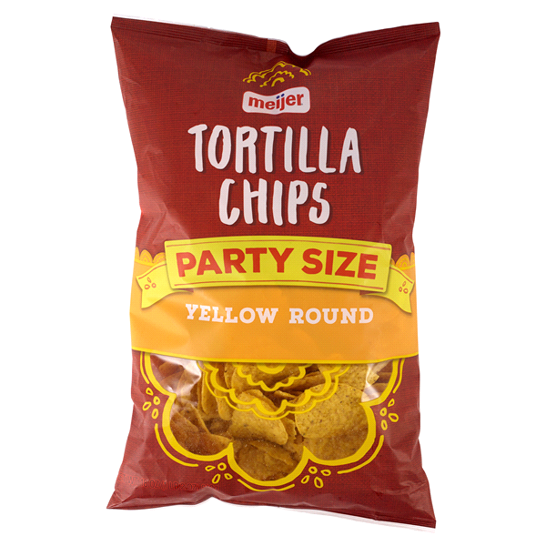 slide 1 of 2, Meijer Family Size Yellow Round Tortilla Chips, 18 oz