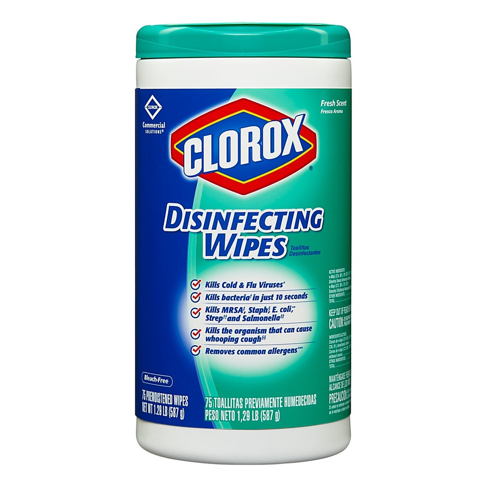 slide 1 of 1, Clorox Disinfecting Wipes Fresh Scent, 75 ct