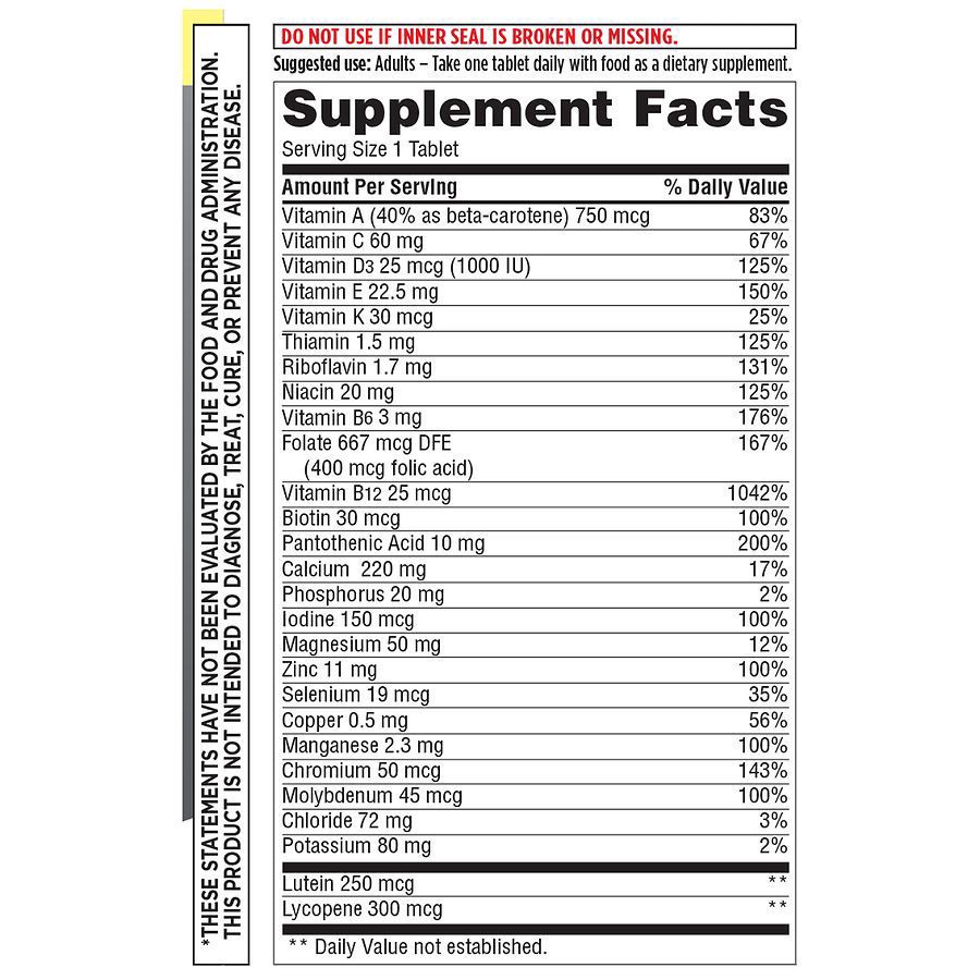 slide 3 of 5, Walgreens Multivitamin For Adults 50+ Tablets, 400 ct