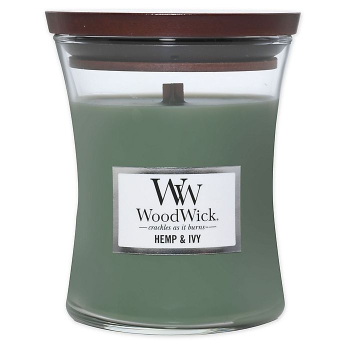 slide 1 of 2, WoodWick Hemp and Ivy Medium Hourglass Jar Candle, 1 ct