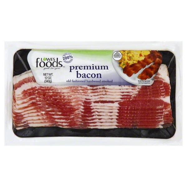 slide 1 of 1, Lowes Regular 12 Oz Bacon, 12 oz