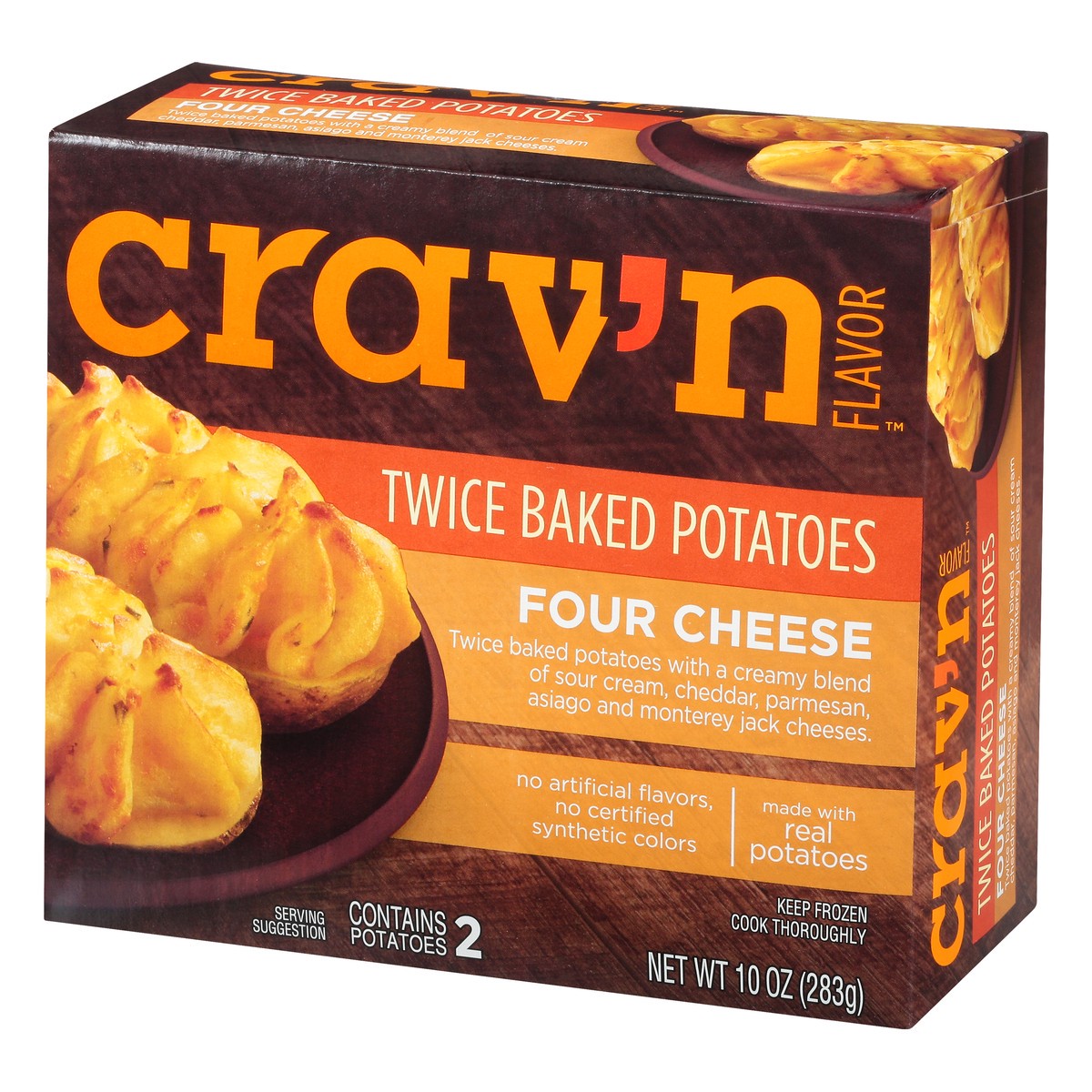 slide 8 of 15, Crav'n Flavor Four Cheese Twice Baked Potatoes, 10 oz