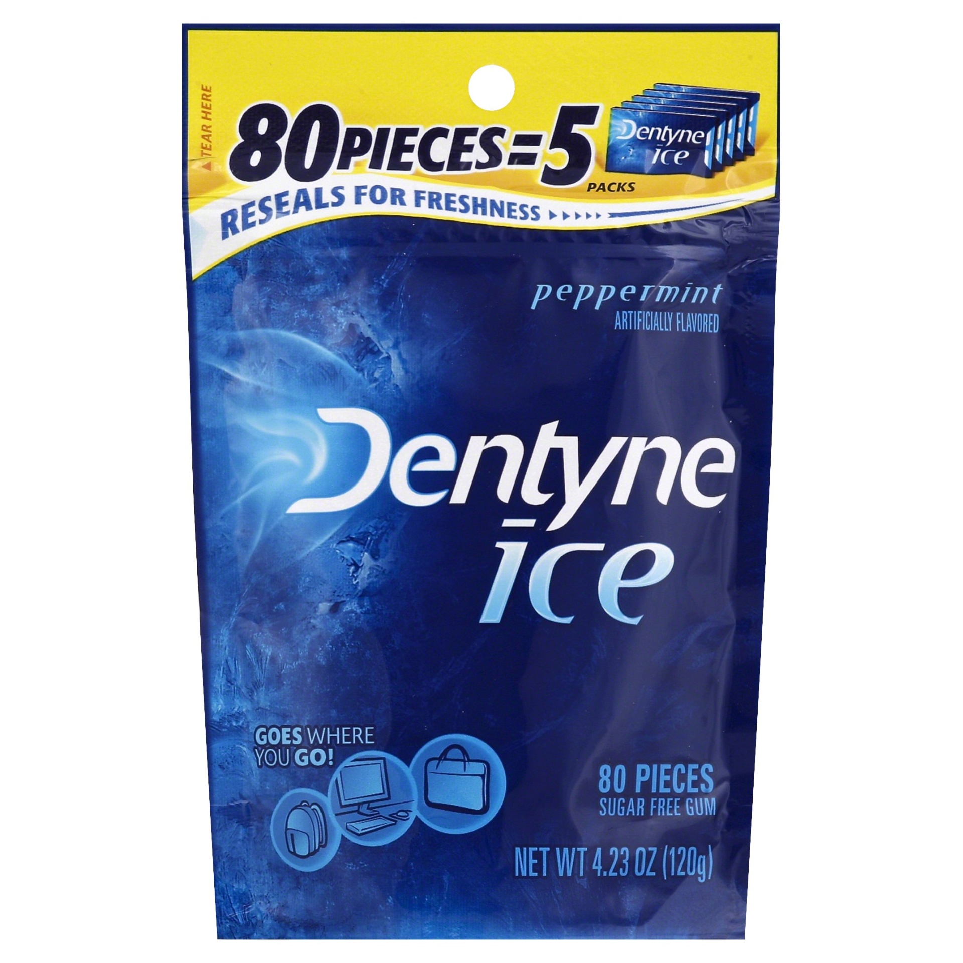 slide 1 of 1, Dentyne Ice Peppermint Sugar Free Gum, 80 pc