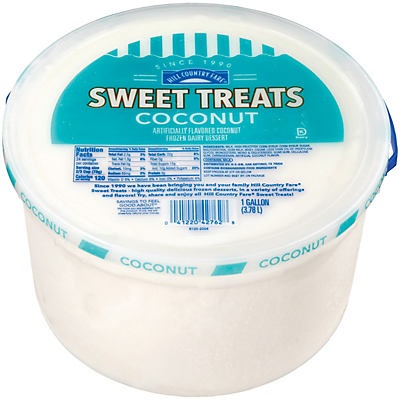 slide 1 of 1, Hill Country Fare Sweet Treats Coconut Ice Cream, 1 gal