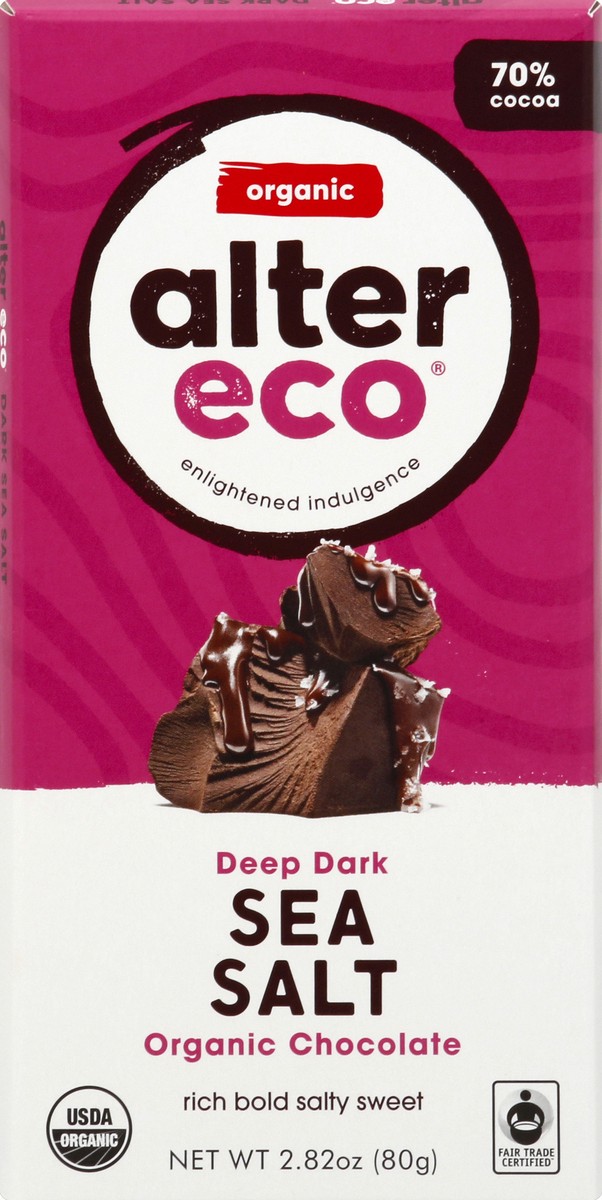 slide 5 of 5, Alter Eco Dark Sea Salt Chocolate Bar, 2.82 oz