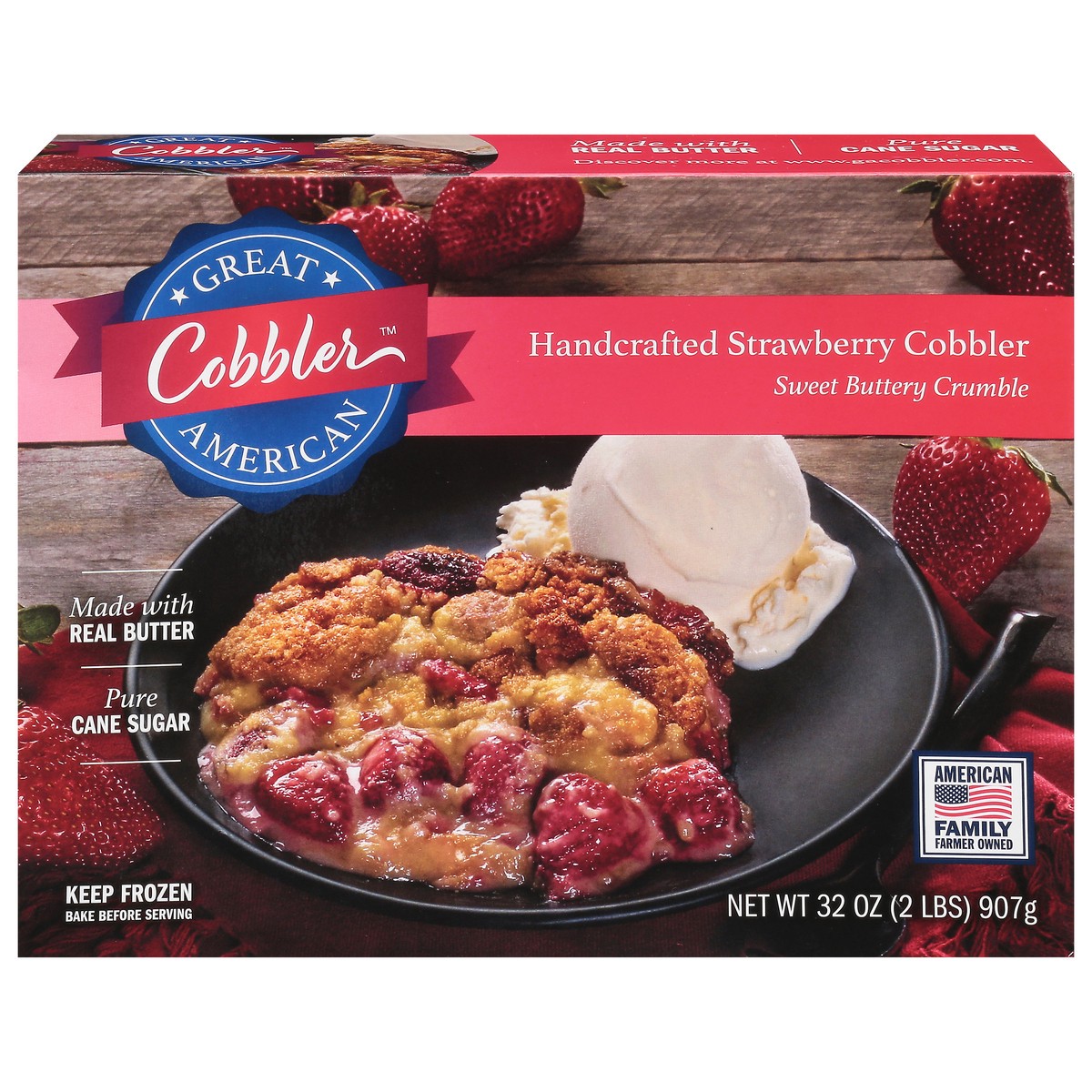 slide 13 of 13, Great American Cobbler Strawberry Cobbler 2 Pounds, 2 lb