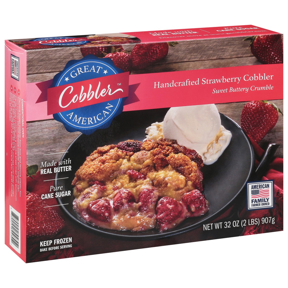slide 8 of 13, Great American Cobbler Strawberry Cobbler 2 Pounds, 2 lb