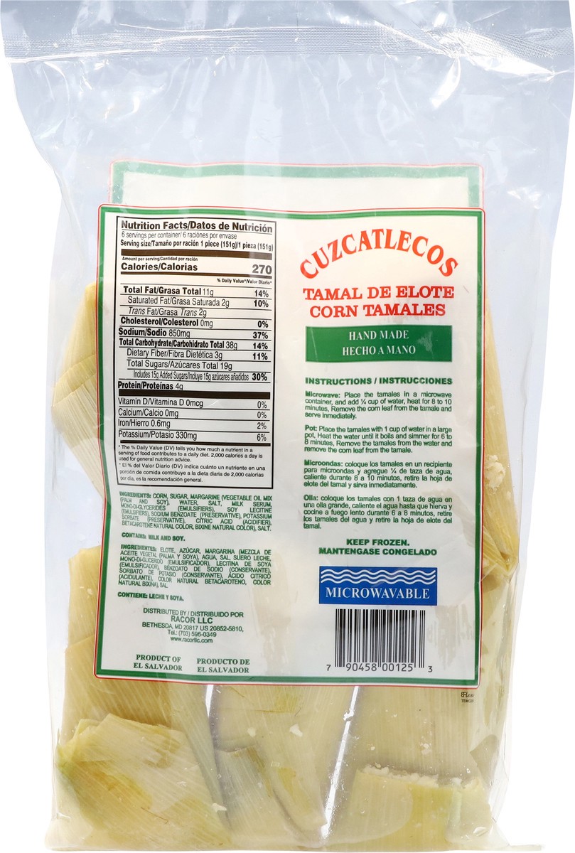 slide 7 of 14, Cuzcatlecos Corn Tamales 6 ea, 6 ct