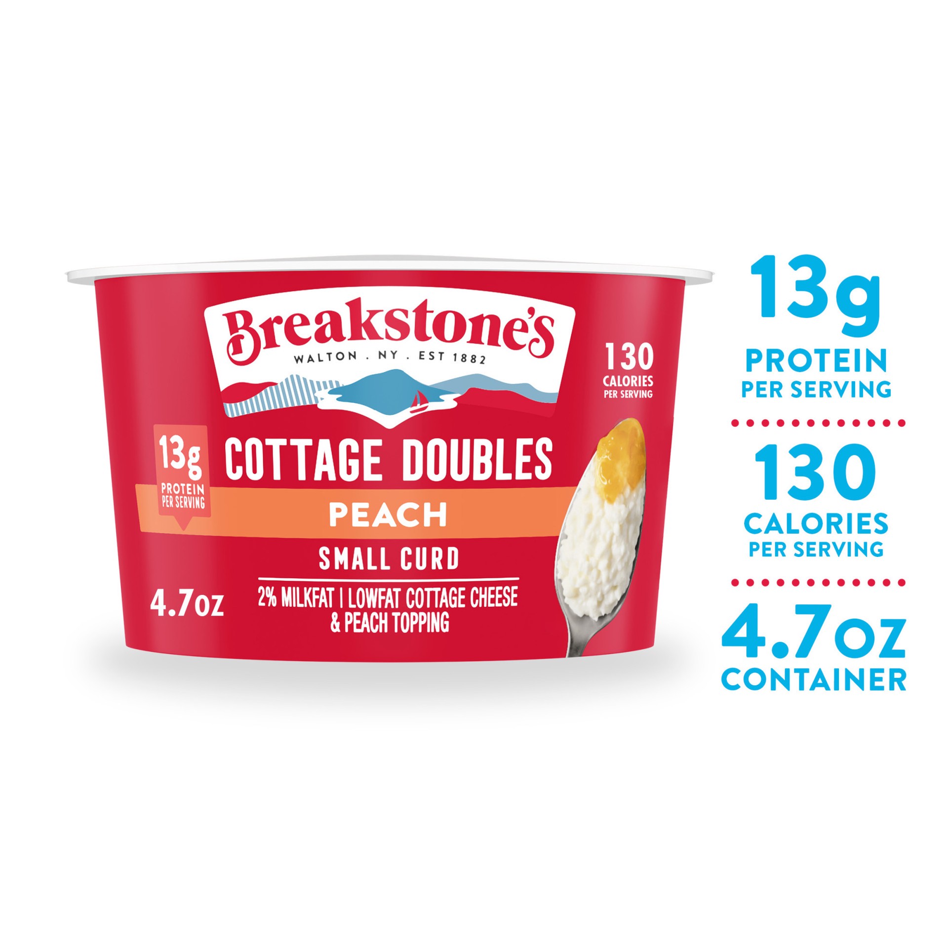 slide 1 of 11, Breakstone's Peach Cottage Doubles, 4.7 oz