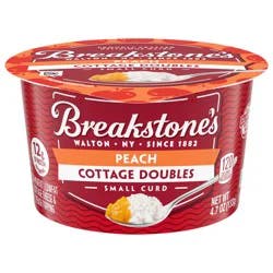 Breakstone's Cottage Double, Peach, Lowfat, 2% Milkfat, Small Curd