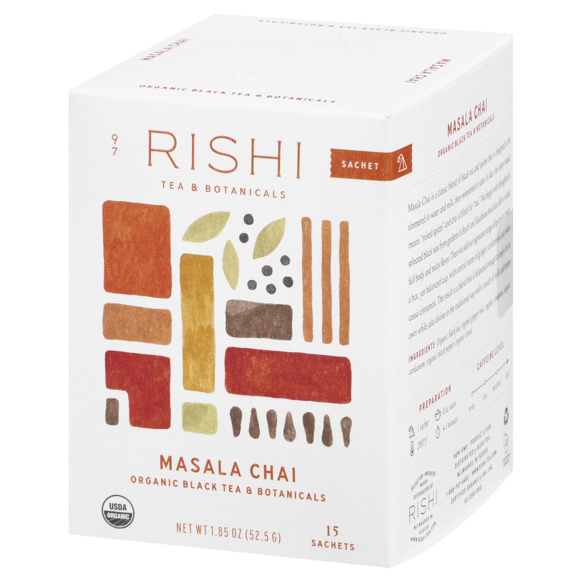 slide 6 of 12, Rishi Organic Sachets Masala Chai Black Tea 15 ea, 15 ct