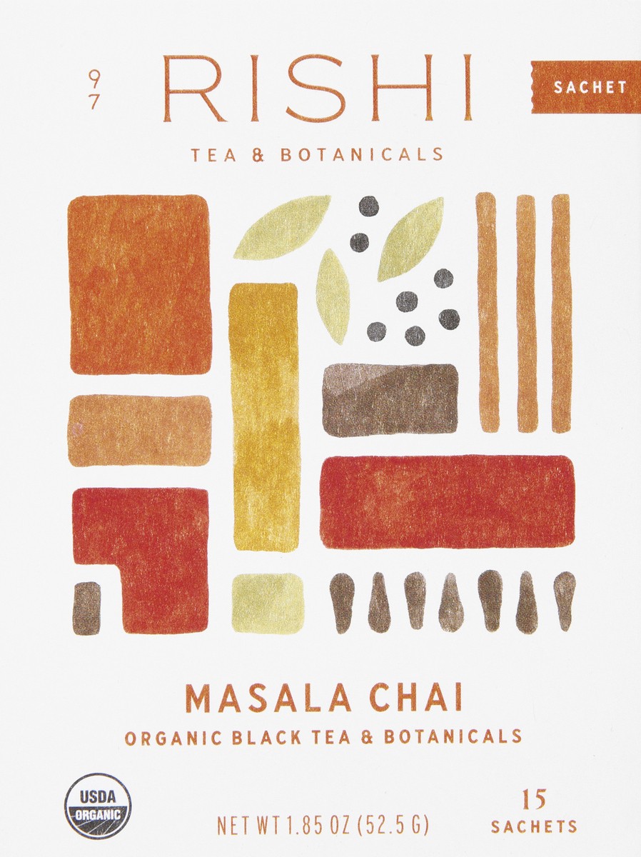 slide 12 of 12, Rishi Organic Sachets Masala Chai Black Tea 15 ea, 15 ct