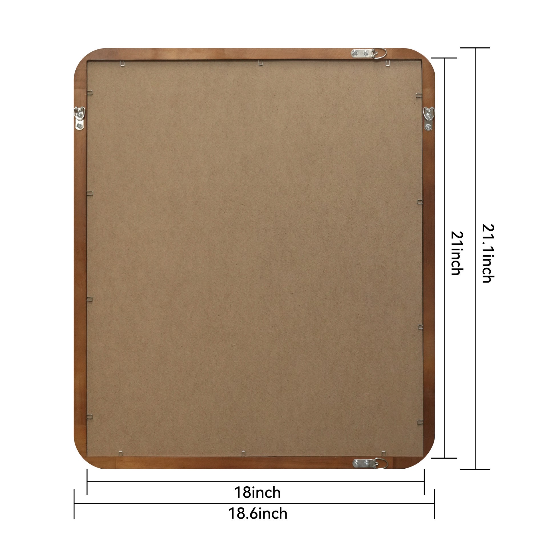 slide 2 of 5, 18" X 21" Rounded Corner Wood Decorative Mirror By Ashland, 18 in x 21 in
