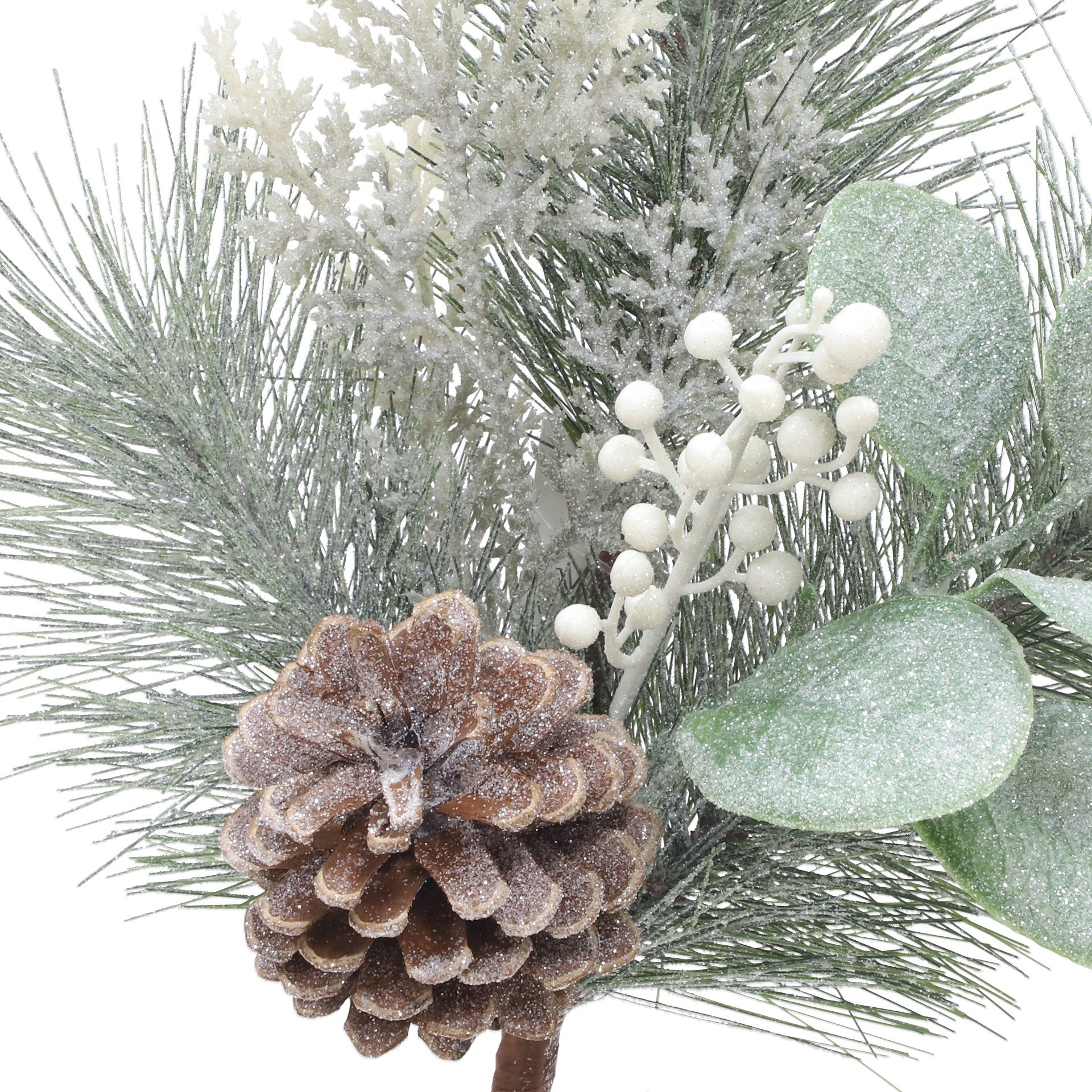 slide 2 of 3, 14.5" White Iced Pine, Eucalyptus & Berry Pick By Ashland, 14.5 in