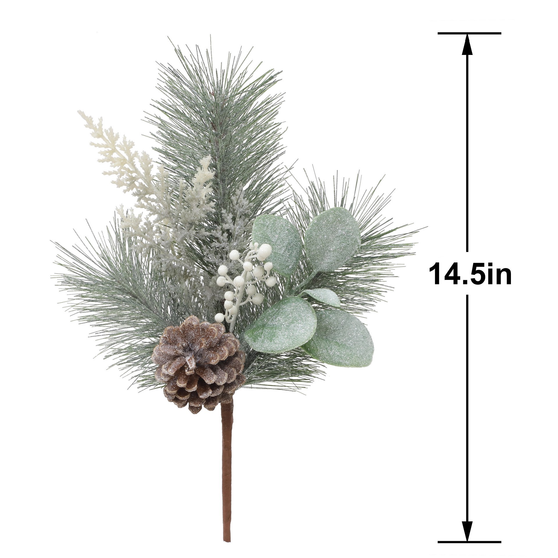 slide 3 of 3, 14.5" White Iced Pine, Eucalyptus & Berry Pick By Ashland, 14.5 in