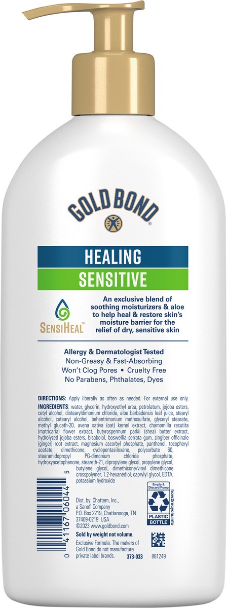 slide 4 of 9, Gold Bond Healing Sensitive Daily Body & Face Lotion\, 13 oz, 13 oz