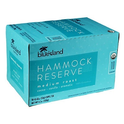 slide 1 of 5, Blue Island Hammock Reserve 100% Colombian Medium Roast K-Cup, 10 ct