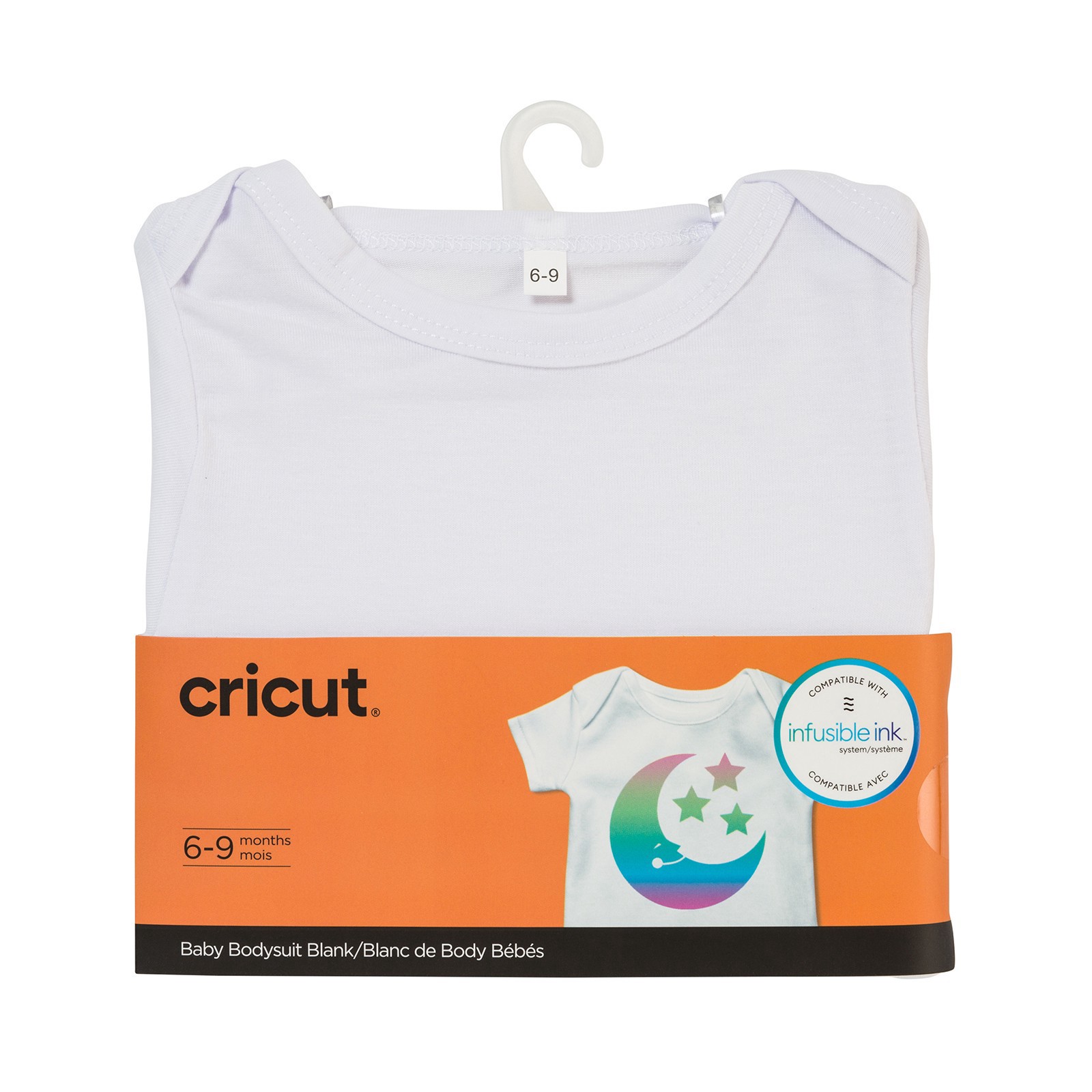 slide 2 of 6, Cricut Blank Baby Bodysuit, 6 ct; 9 mos