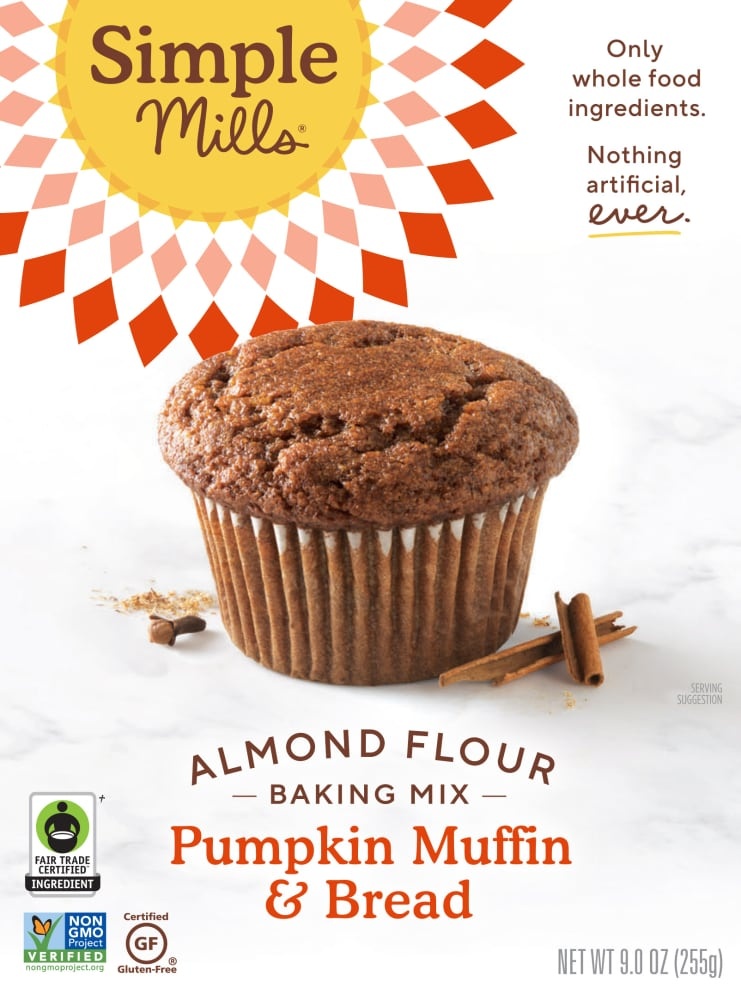 slide 1 of 1, Simple Mills Fair Trade Pumpkin Muffin & Bread Mix, 9 oz