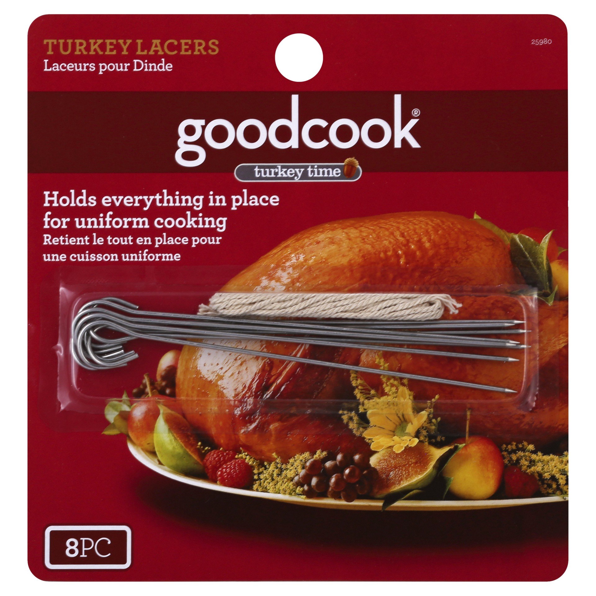 slide 1 of 2, Good Cook MILLBROOK Bradshaw 6Pc Turkey Lacer Clip Strip, 1 ct