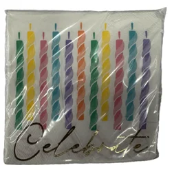 Meijer Bev Napkin Foil Candles 16 Ct